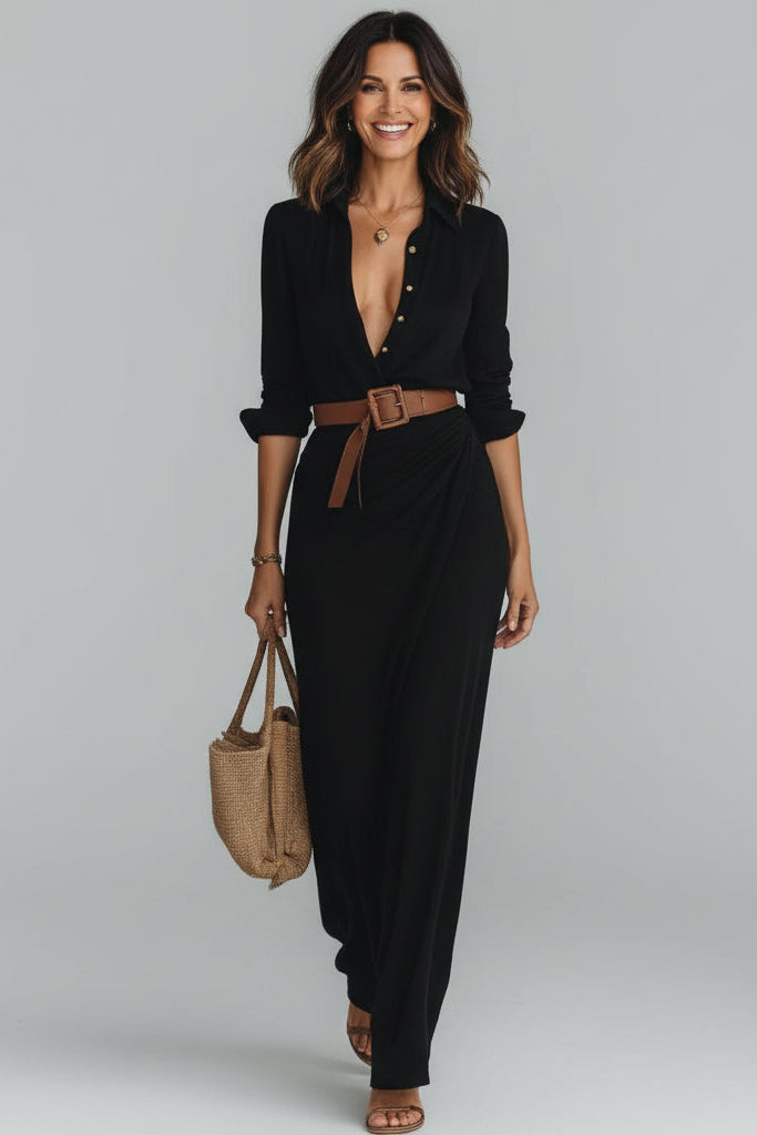 Tatiana | Button-Down Maxi Dress
