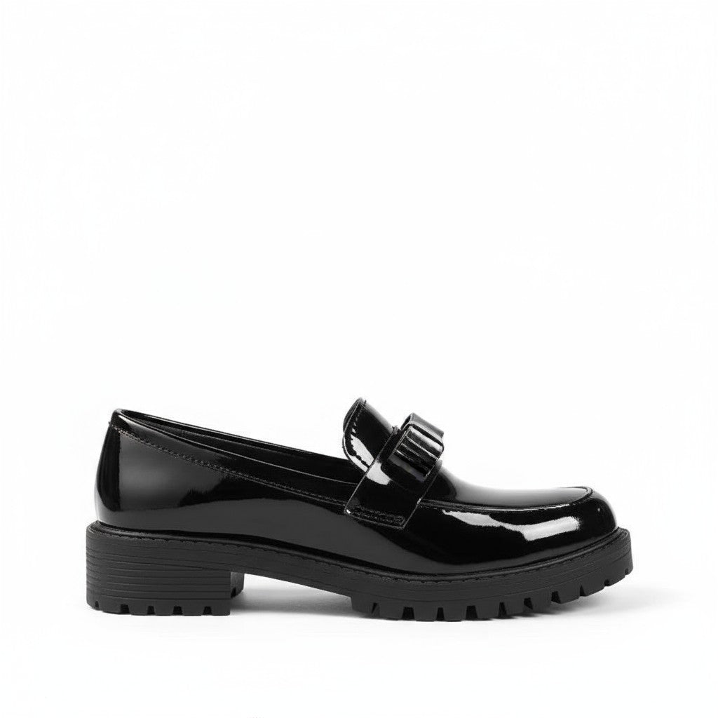 Chic Patent Leather Moccasin Footwear