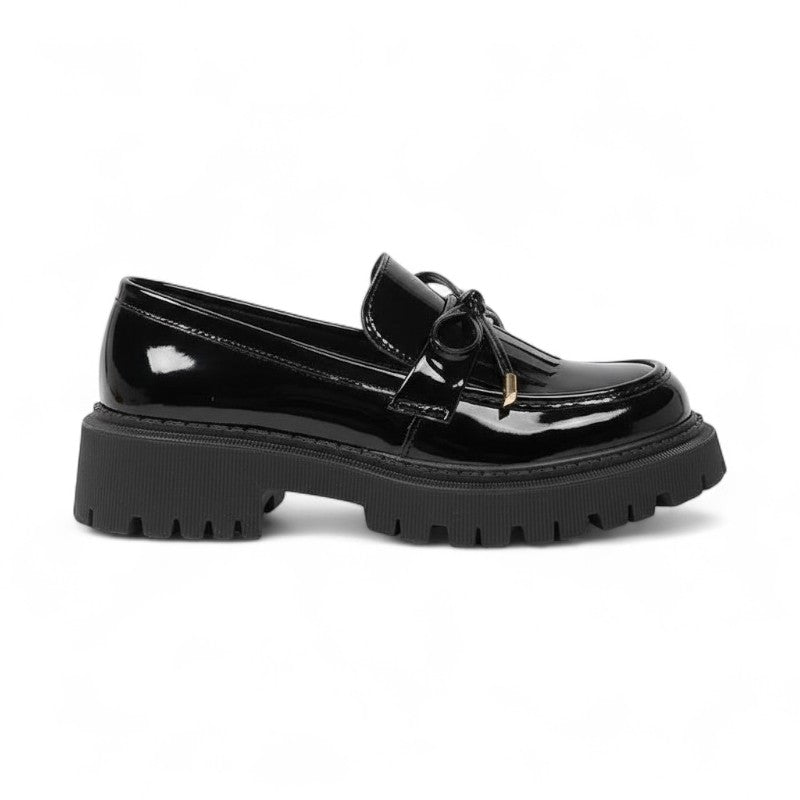 Bulk Edition Patent Leather Moccasins with Bow