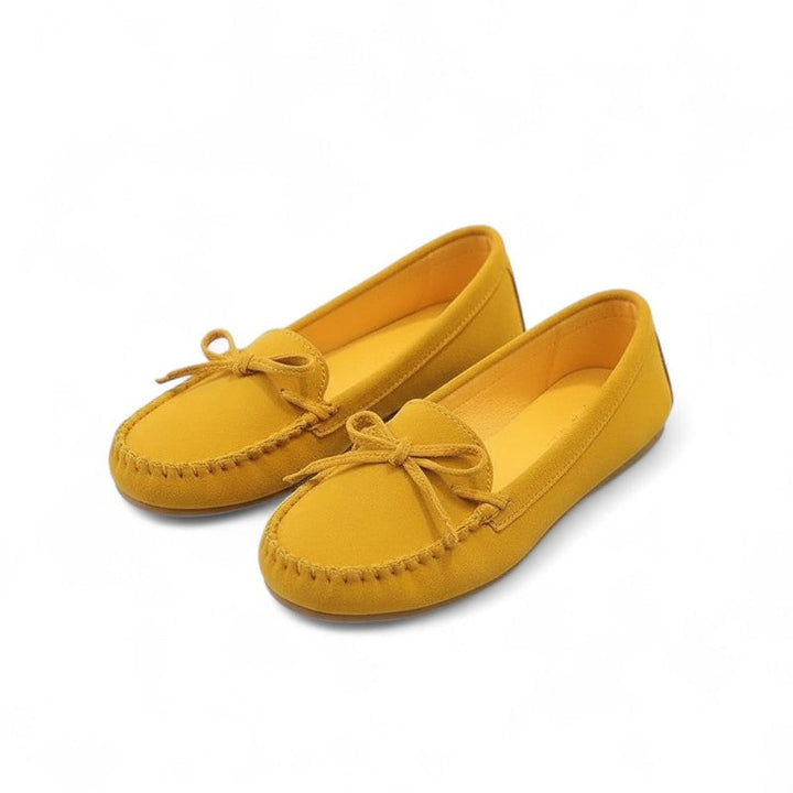 Elegant Bow-Embellished Moccasins