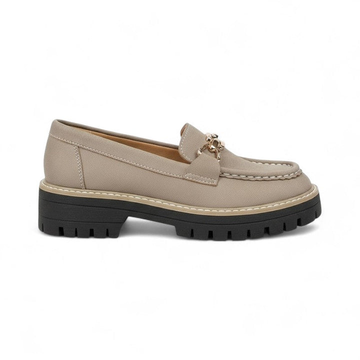 Mass-Produced Moccasins Featuring Gold Chain Accents