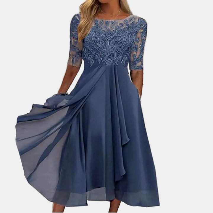 VICTORIA | Graceful Lace Dress Featuring a Flared Skirt