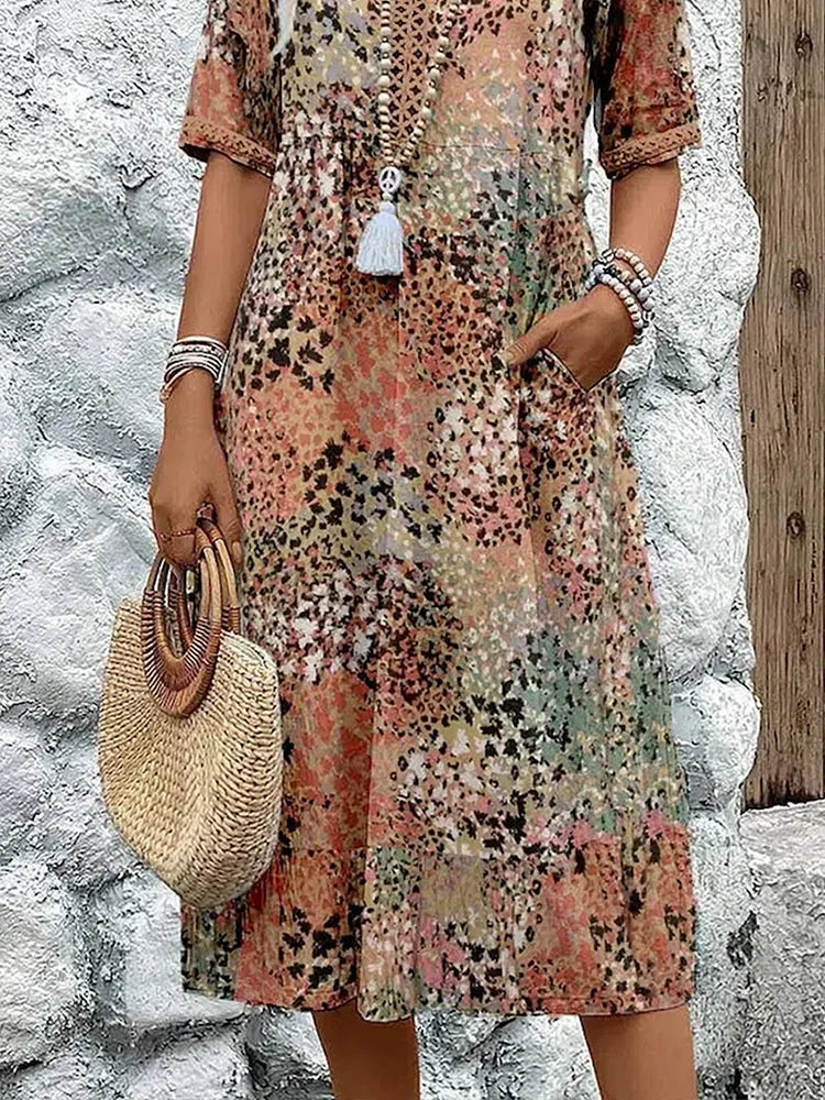 Lina | Airy Dress with V Neckline