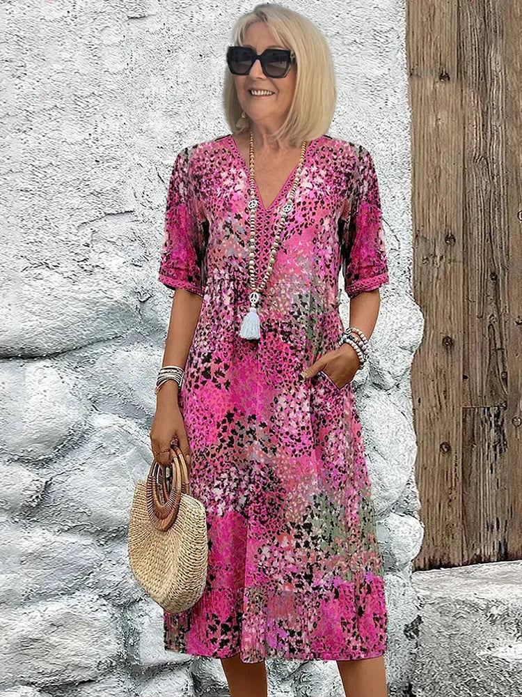 Lina | Airy Dress with V Neckline