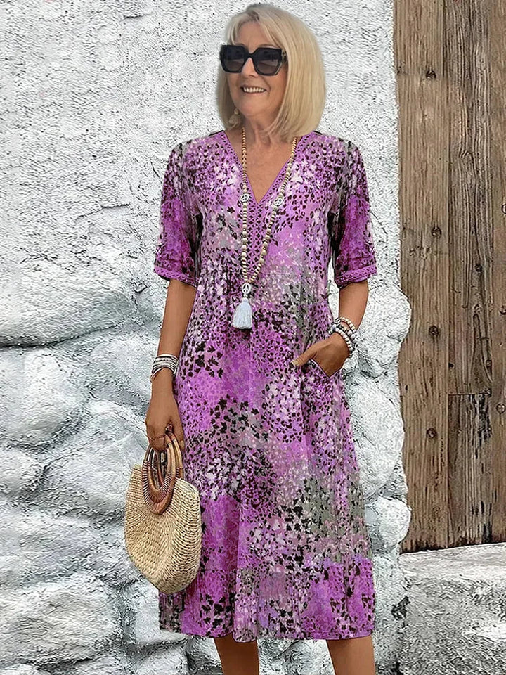 Lina | Airy Dress with V Neckline