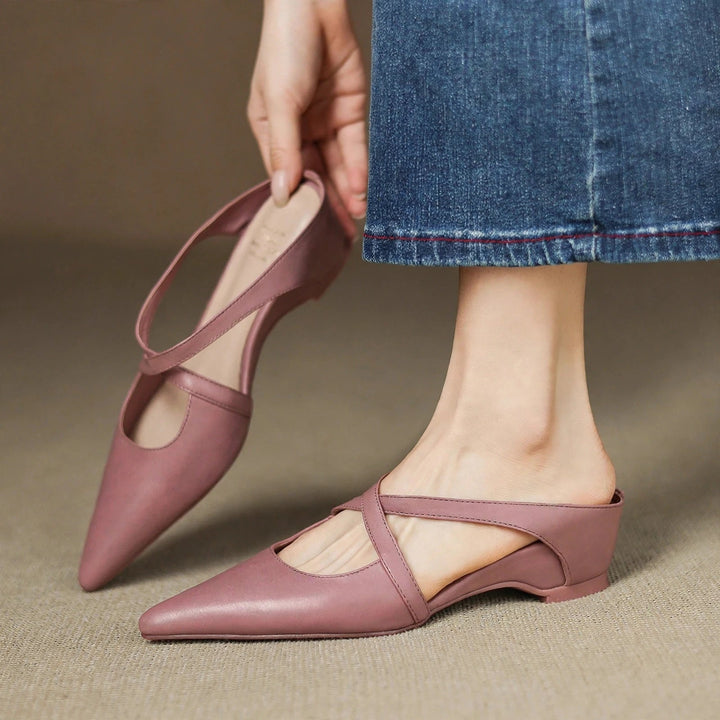 Aluna Genuine Leather Mules