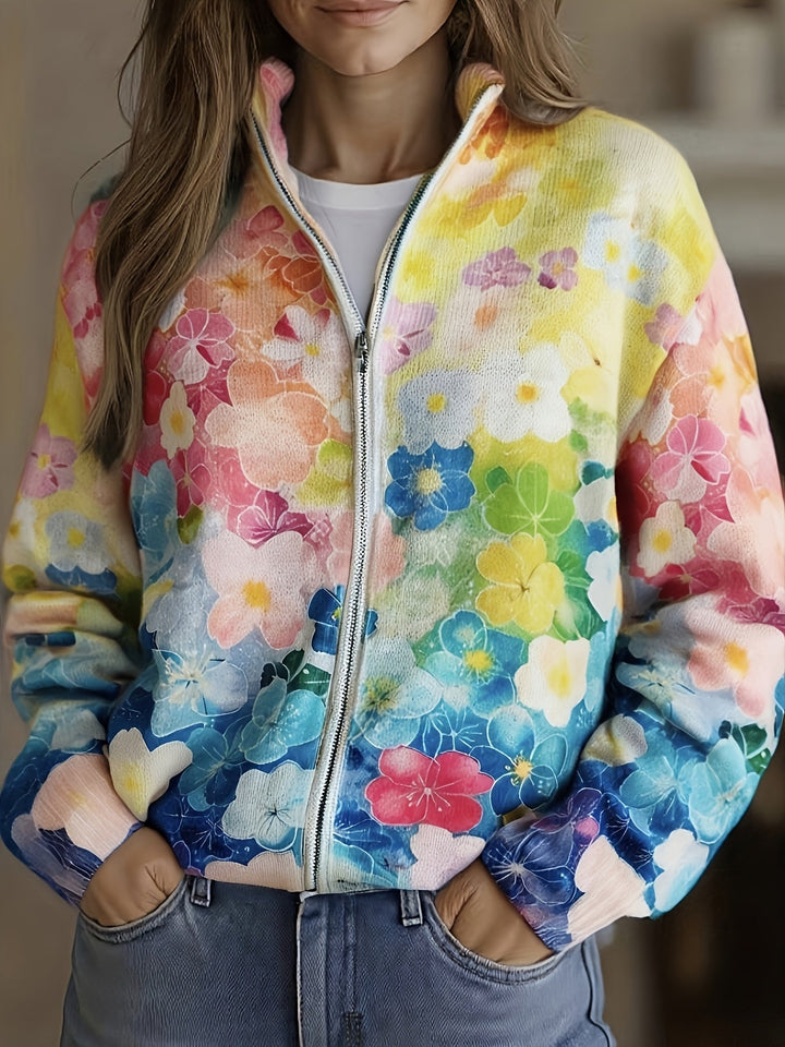 Ursula | Watercolour Floral Cardigan