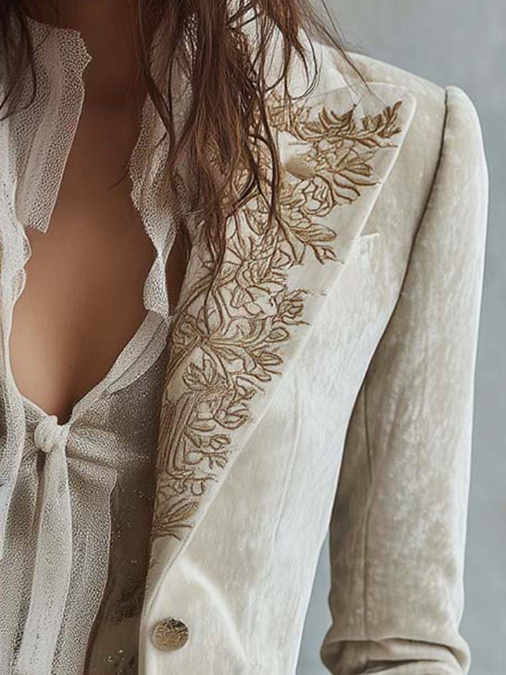 Amberly | Custom-Fit Embroidered Blazer