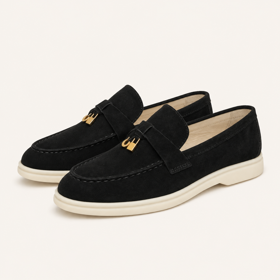 Chic Loafers with Metallic Accents