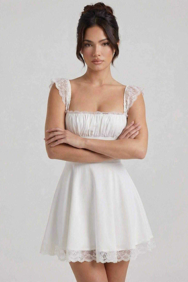Laura | A-Line Mini Dress Featuring Elegant Accents