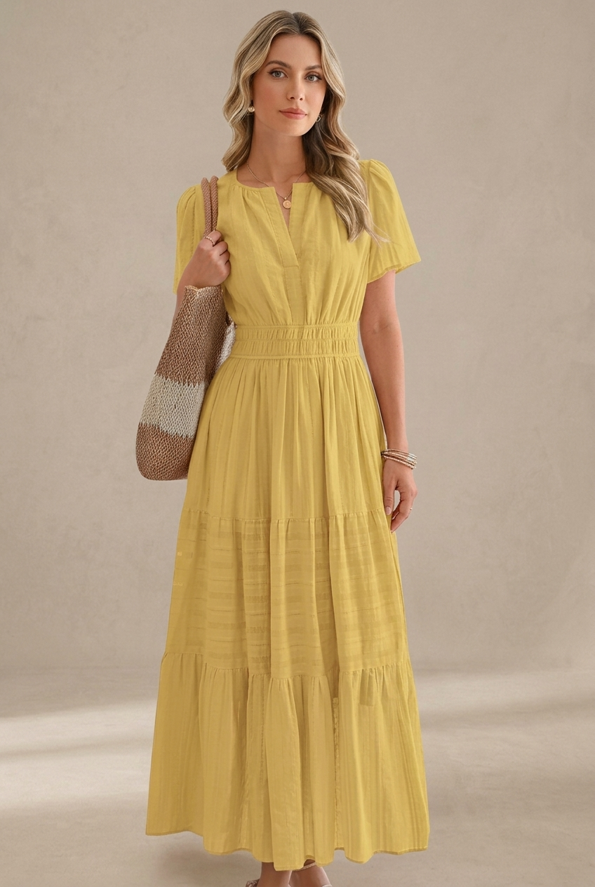 Emma | Long dress with a comfortable wide waist