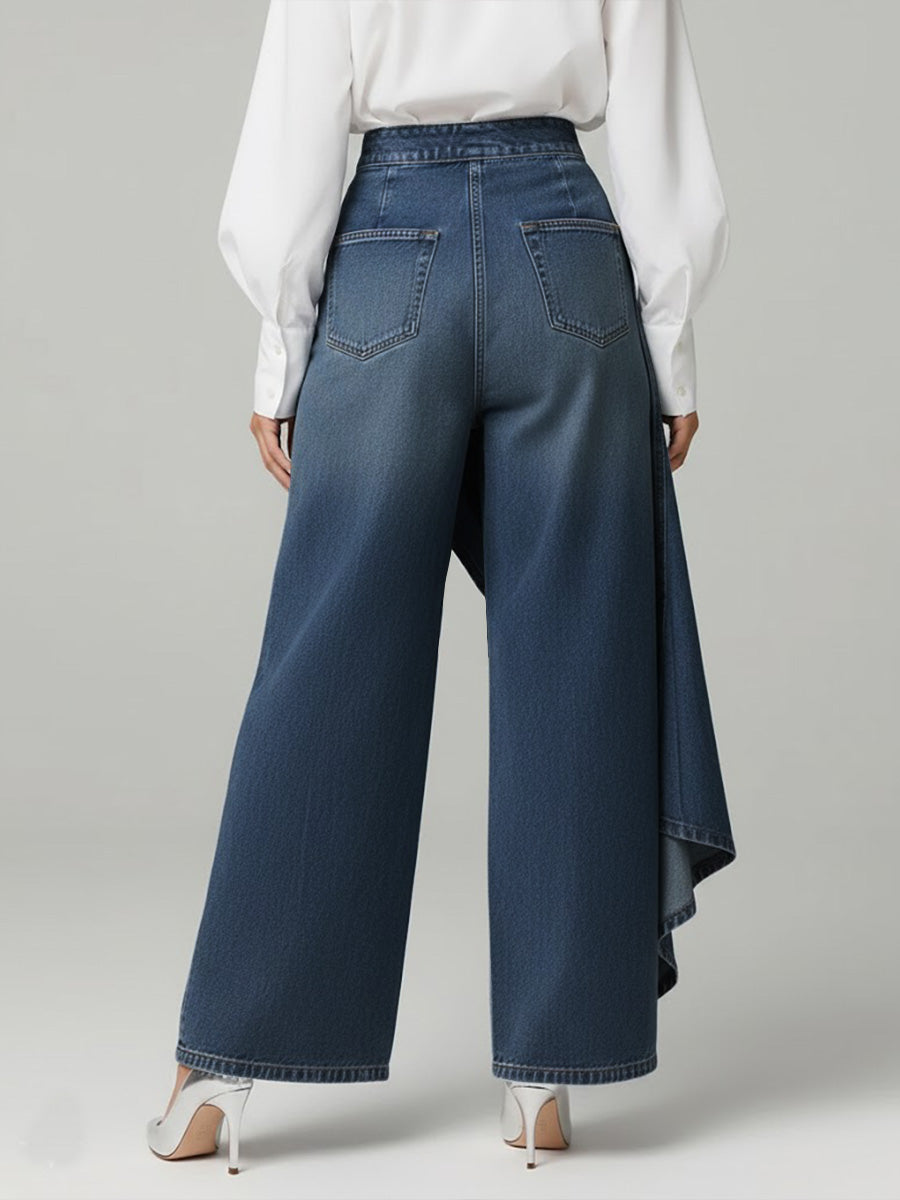 Martina | High-Waisted Jeans with Wide Legs, Relaxed Fit in Elegant Design