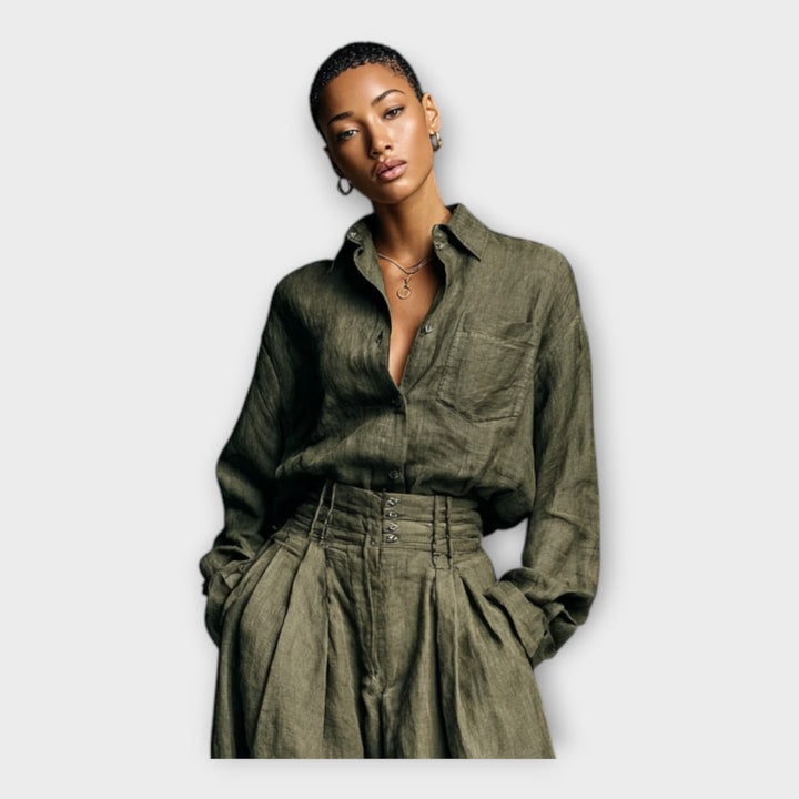 Effortlessly Elegant Shirt and Trousers Set