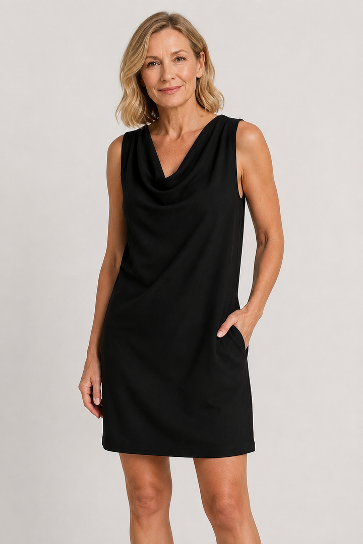 Miroslava | Draped Neckline Short Dress