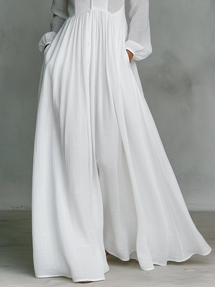 Selena | Long Dress with Front Buttons