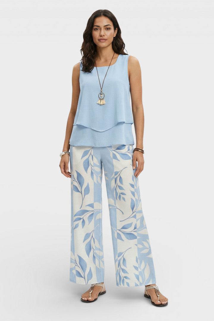 Svetozára | Loose-Fit Top and Wide-Leg Trousers Set