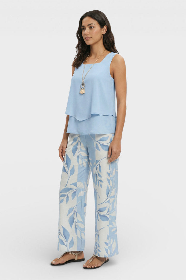 Svetozára | Loose-Fit Top and Wide-Leg Trousers Set
