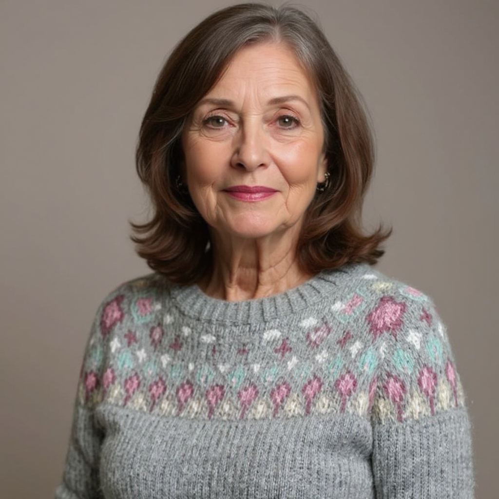 Pastel-Toned Lightweight Knit Sweater with Pattern