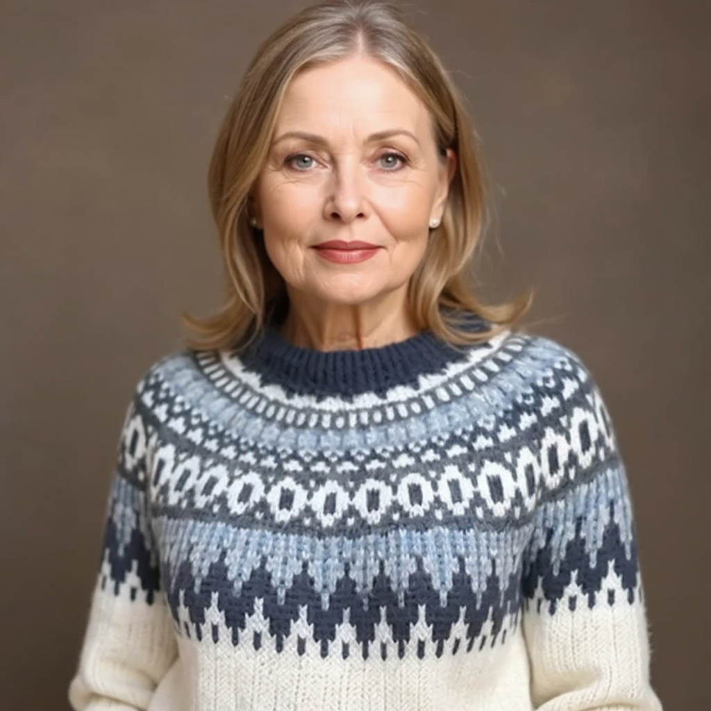 Artisan-Inspired Knitted Sweater with Vibrant Multicolor Design