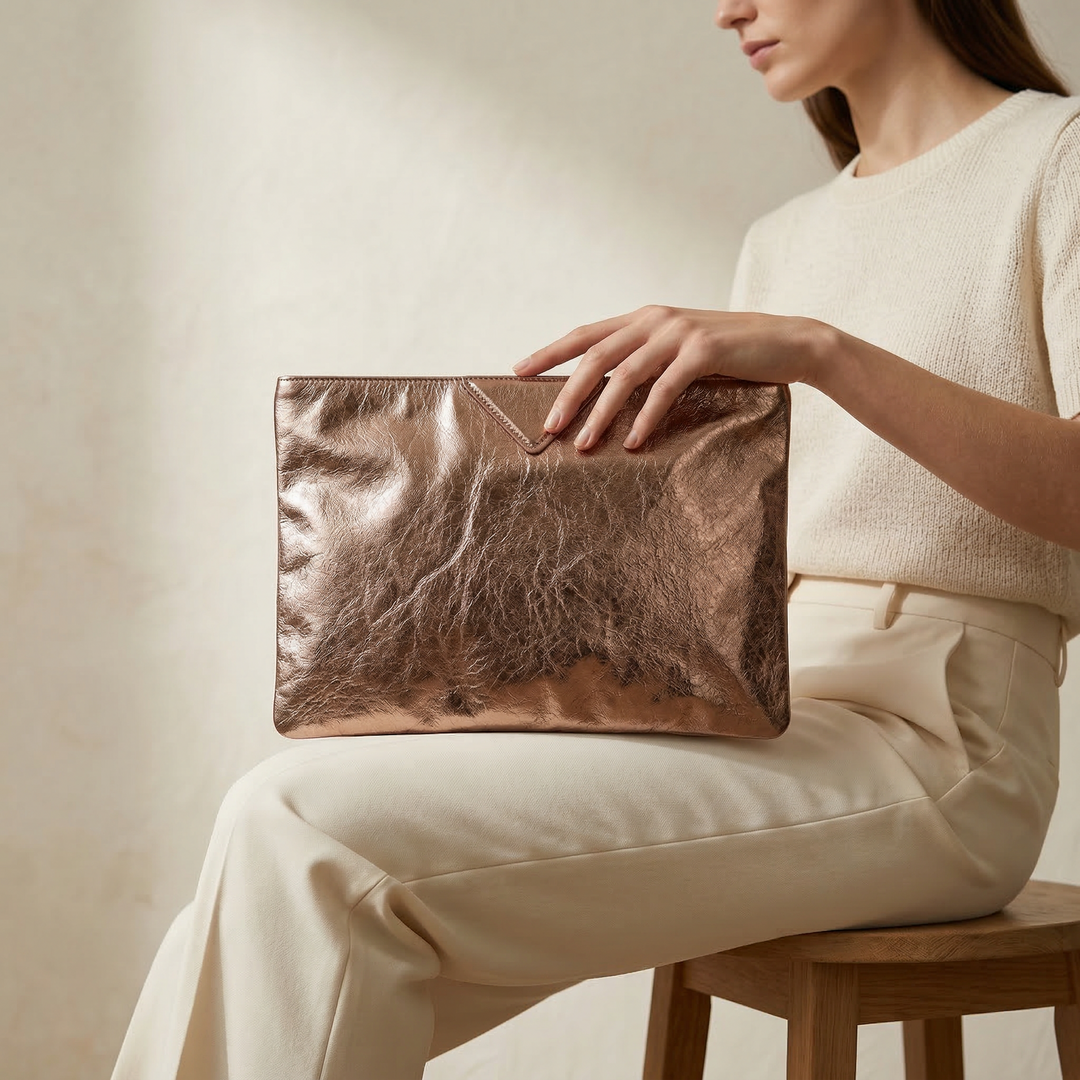 Naevia | Metallic Classic Bag