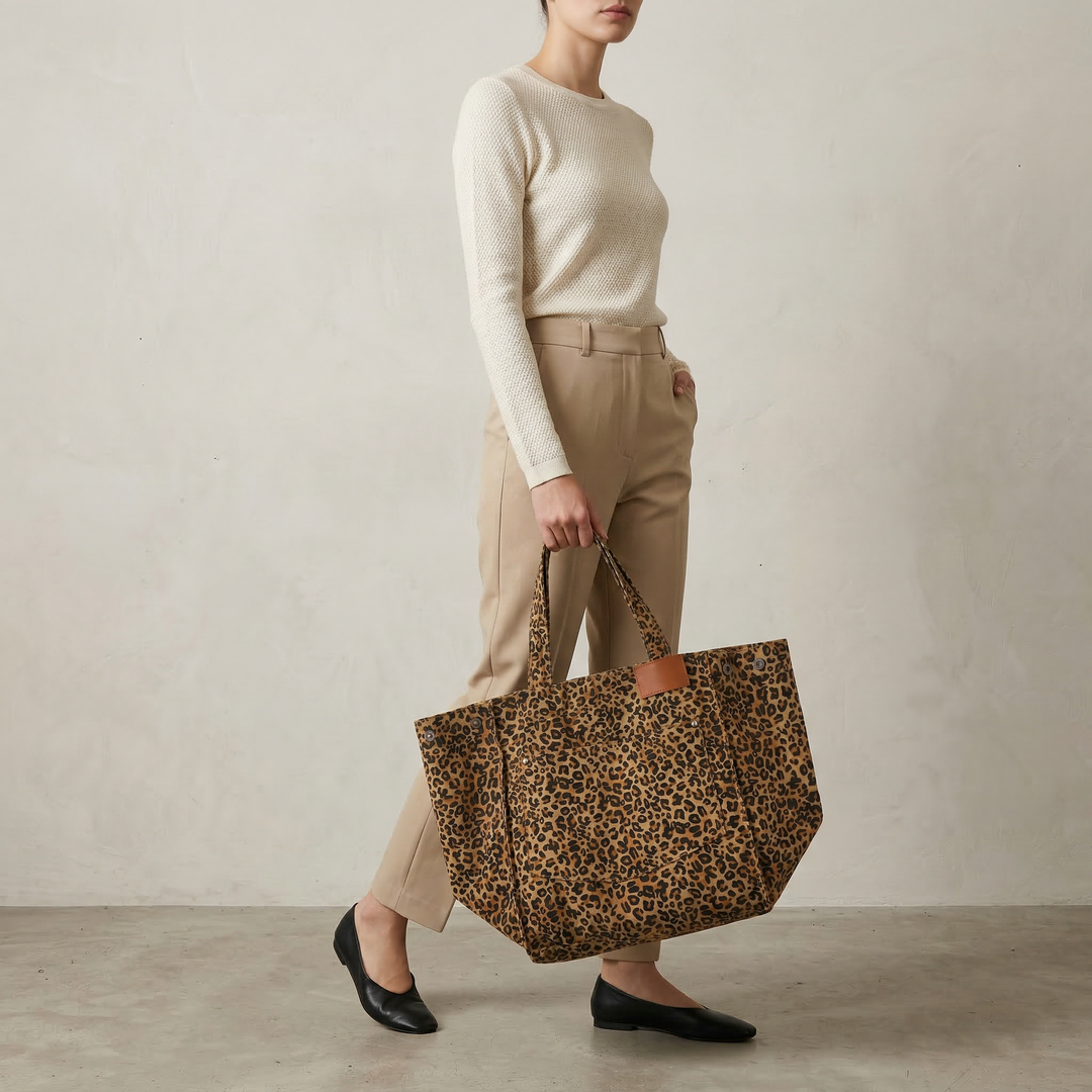 Lysara | Shopper Bag with Painted Pattern