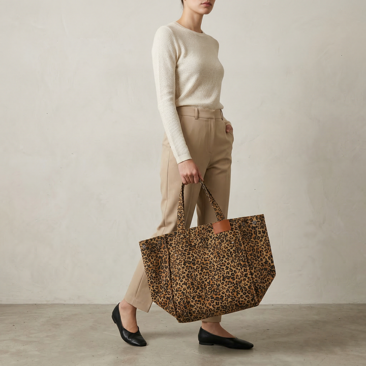Lysara | Shopper Bag with Painted Pattern