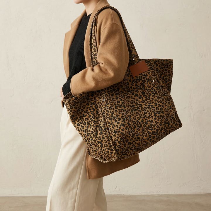Lysara | Shopper Bag with Painted Pattern