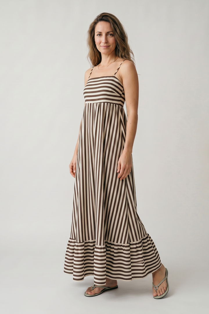 Dana | Sleek Maxi Dress with Straight Neckline