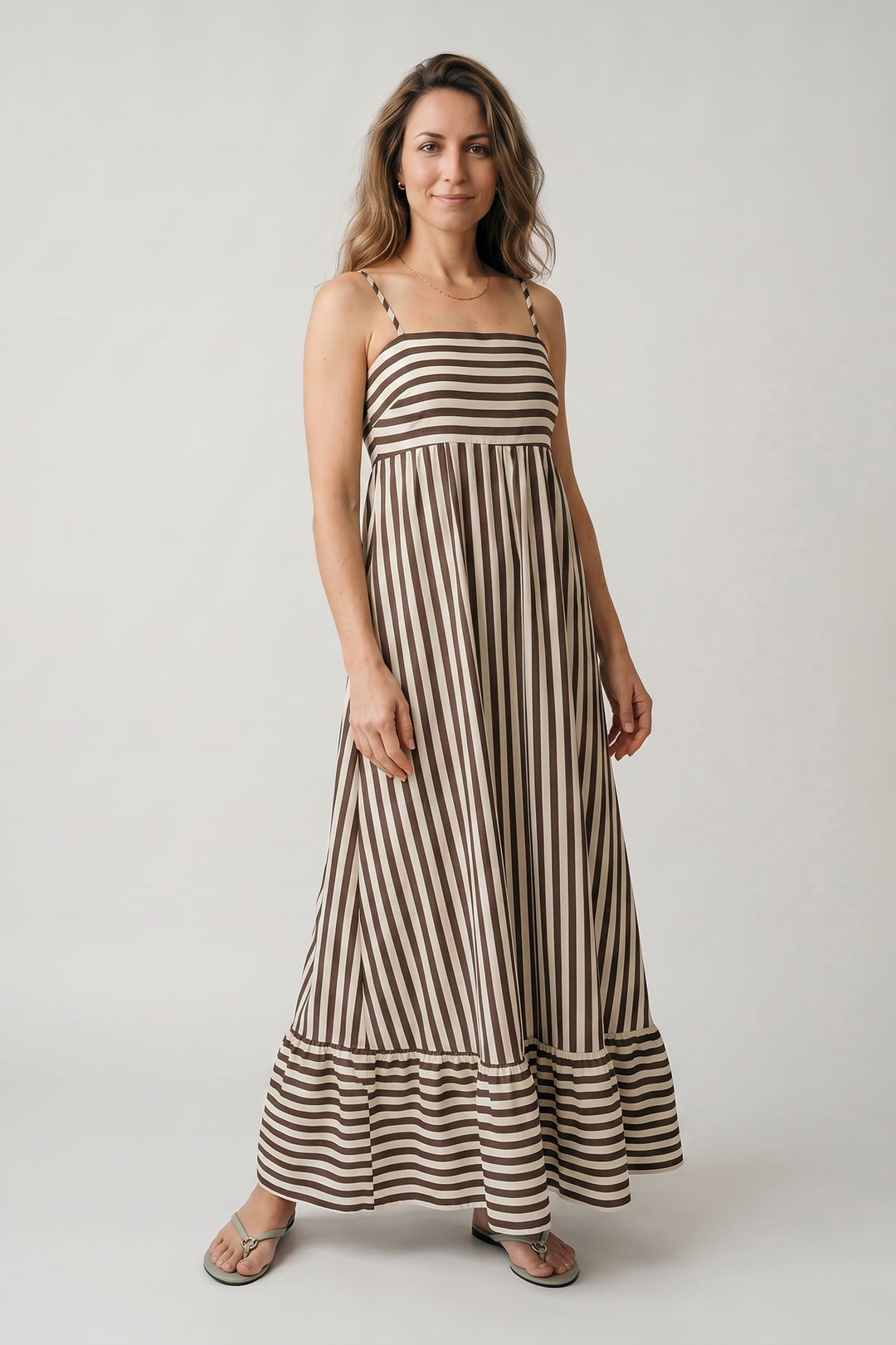Dana | Sleek Maxi Dress with Straight Neckline