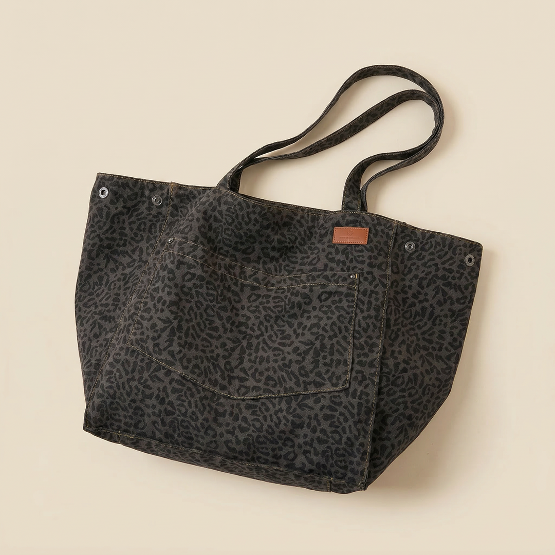 Lysara | Shopper Bag with Painted Pattern