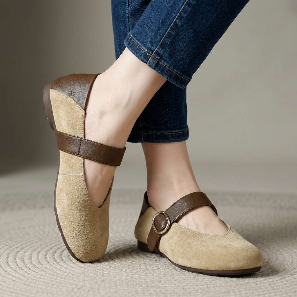 Vedana Mary Jane Flat Shoes