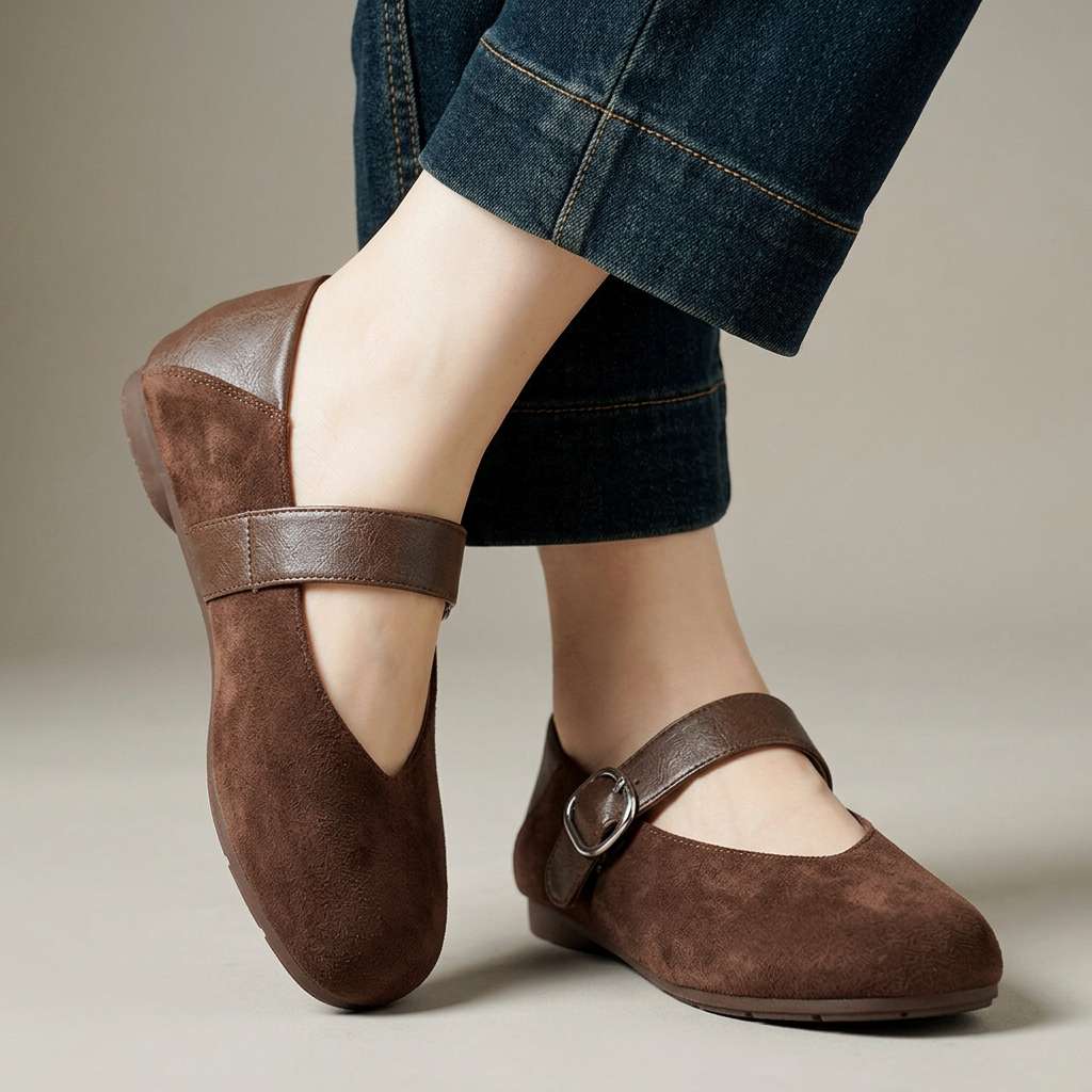Vedana Mary Jane Flat Shoes