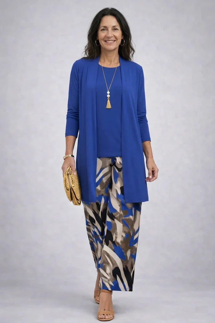 Three-Piece Outfit: Long Top and Trousers Set