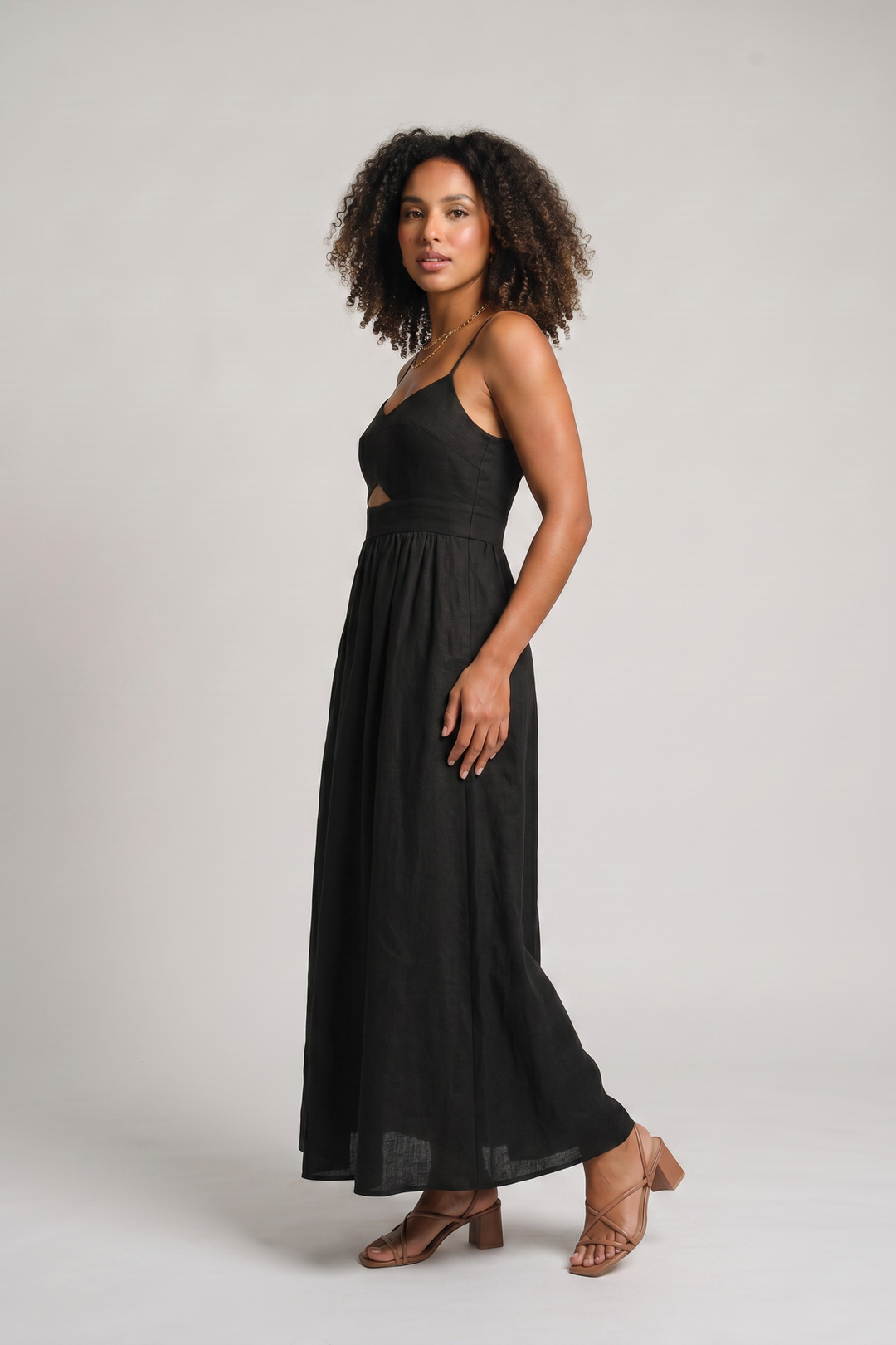Elza | Elegant Long Dress with Delicate Straps