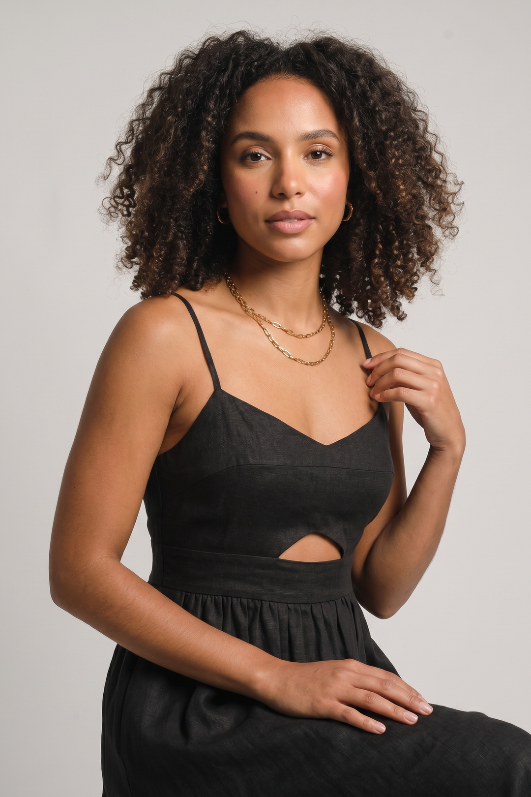 Elza | Elegant Long Dress with Delicate Straps