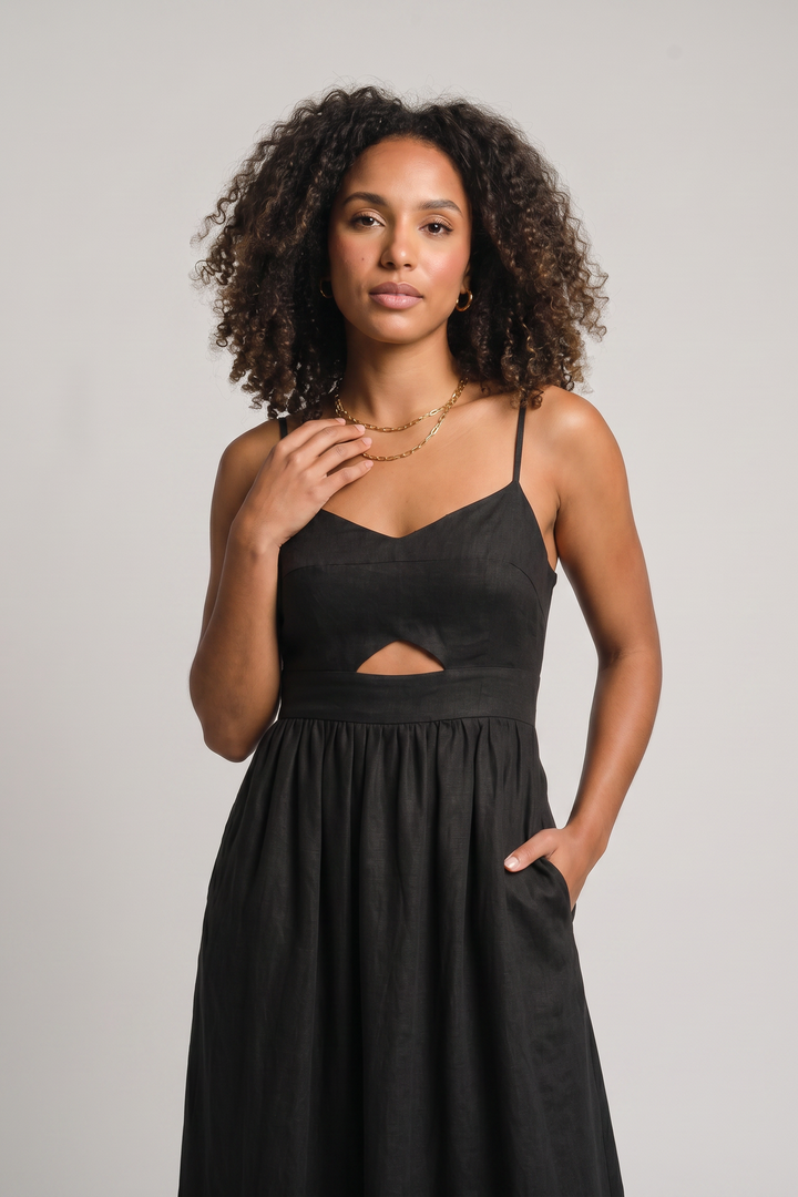 Elza | Elegant Long Dress with Delicate Straps