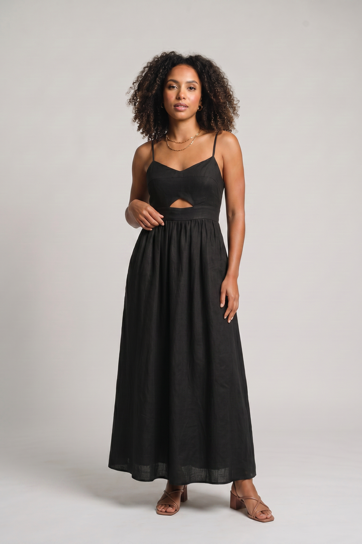 Elza | Elegant Long Dress with Delicate Straps
