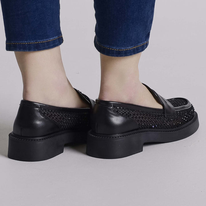 Three-Color Platform Loafers