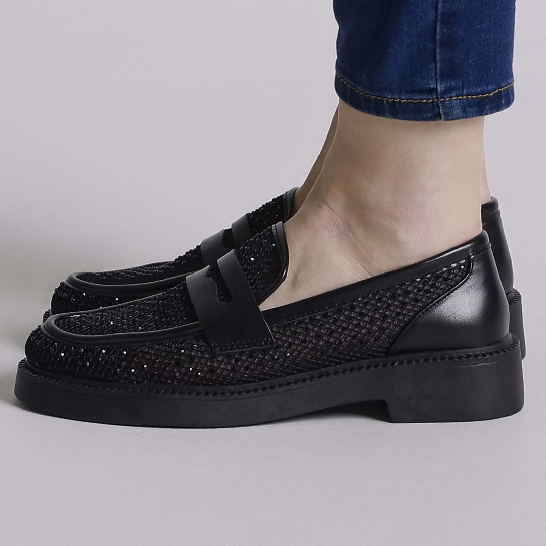 Three-Color Platform Loafers