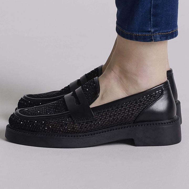 Three-Color Platform Loafers