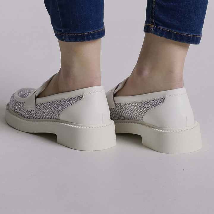 Three-Color Platform Loafers