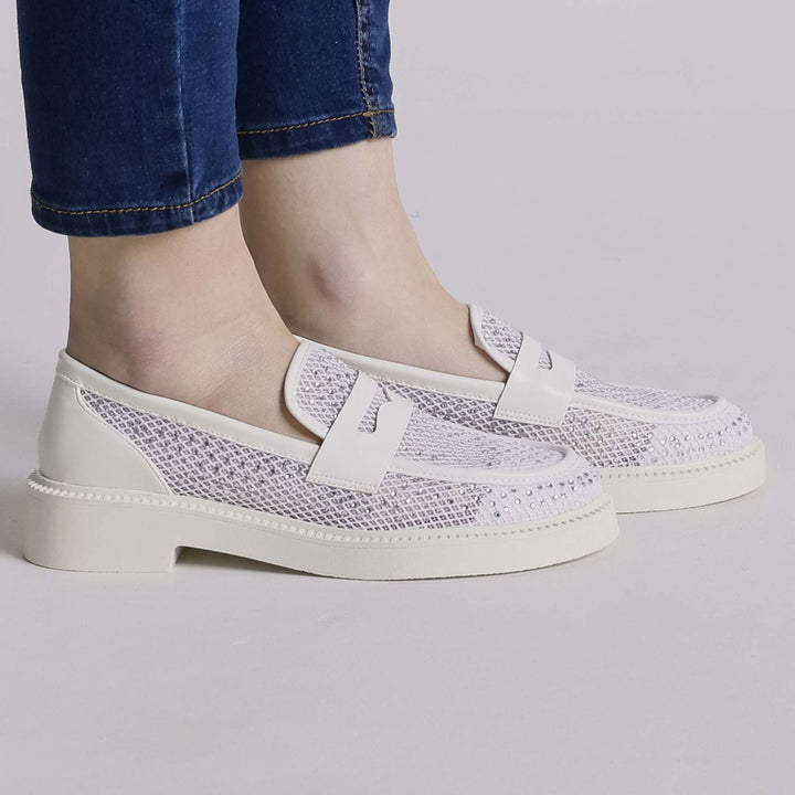 Three-Color Platform Loafers