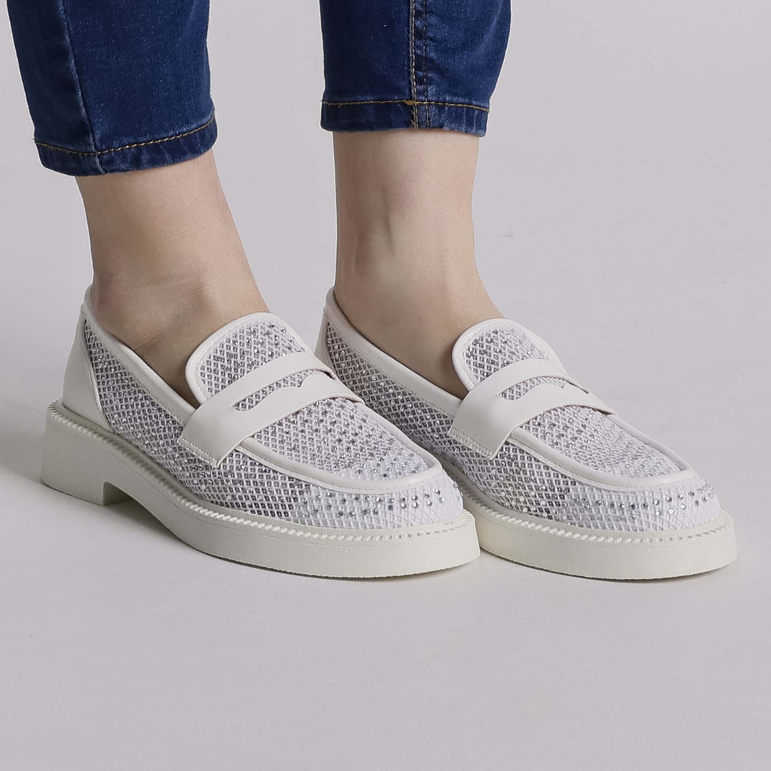 Three-Color Platform Loafers