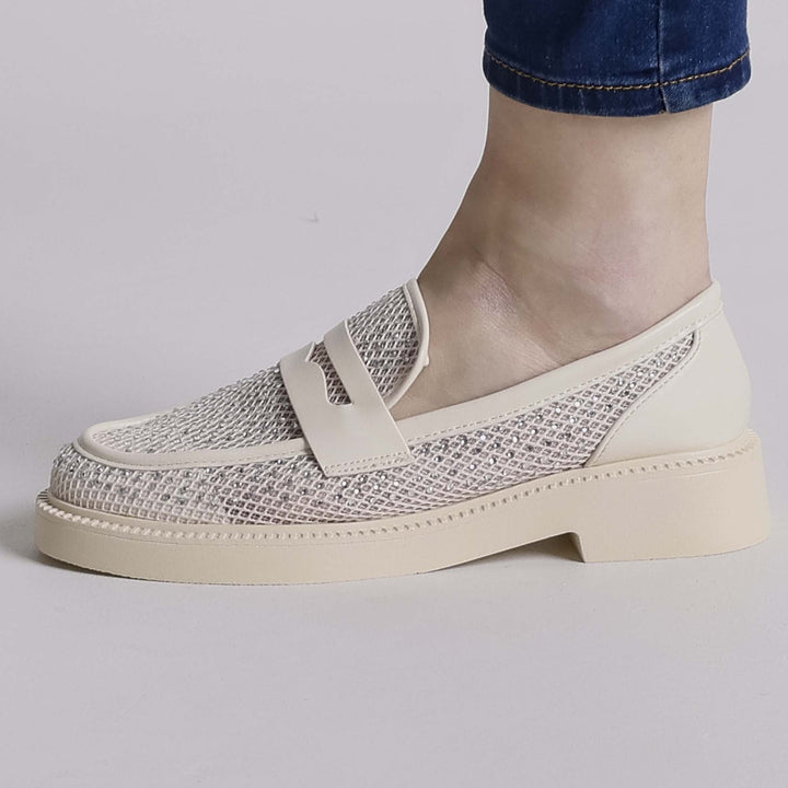 Three-Color Platform Loafers