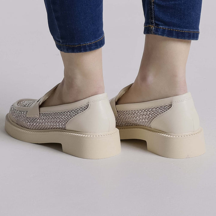 Three-Color Platform Loafers