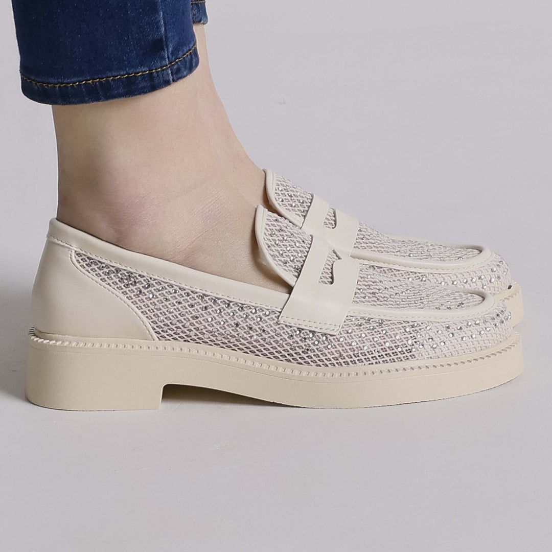 Three-Color Platform Loafers