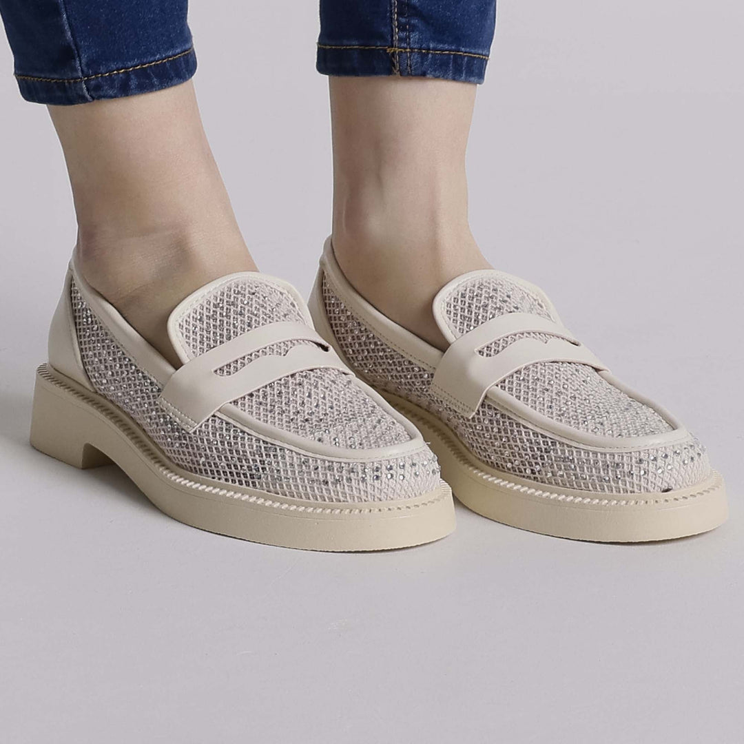 Three-Color Platform Loafers