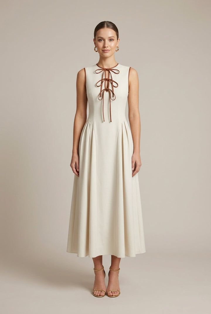 Ela | Front Bow Maxi Dress