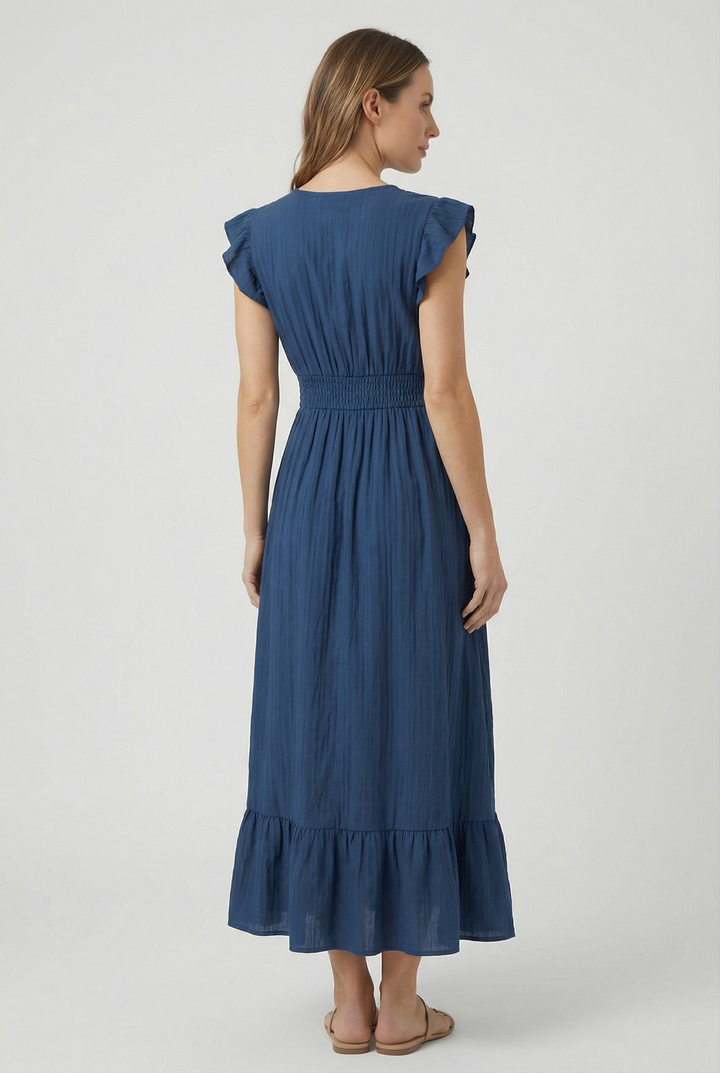 Lea | Ruffled Sleeve Summer Maxi Dress