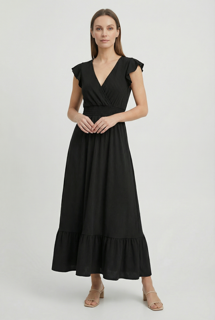 Lea | Ruffled Sleeve Summer Maxi Dress